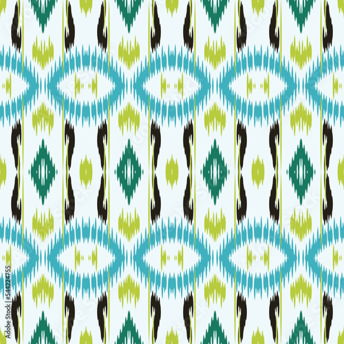 ikat design batik textile seamless pattern digital vector design for Print saree Kurti Borneo Fabric border brush symbols swatches stylish