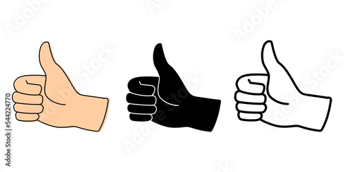 icon with black likes hands. Cheer up friend. Vector illustration. stock image. 