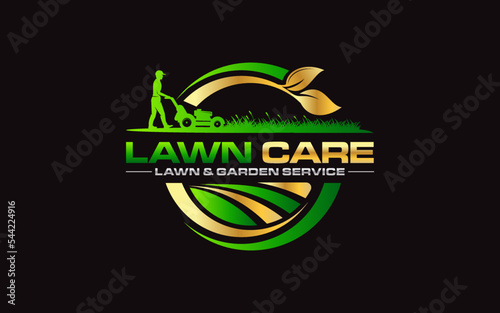 Illustration graphic vector of lawn care, landscape services, grass concept logo design template