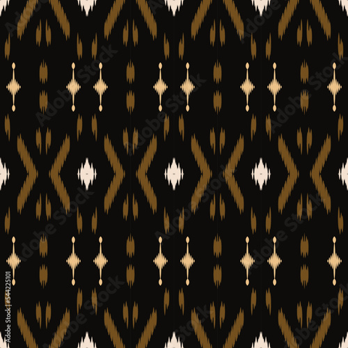 ikat frame batik textile seamless pattern digital vector design for Print saree Kurti Borneo Fabric border brush symbols swatches cotton