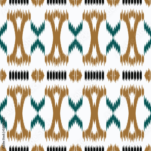 ikat flowers batik textile seamless pattern digital vector design for Print saree Kurti Borneo Fabric border brush symbols swatches cotton