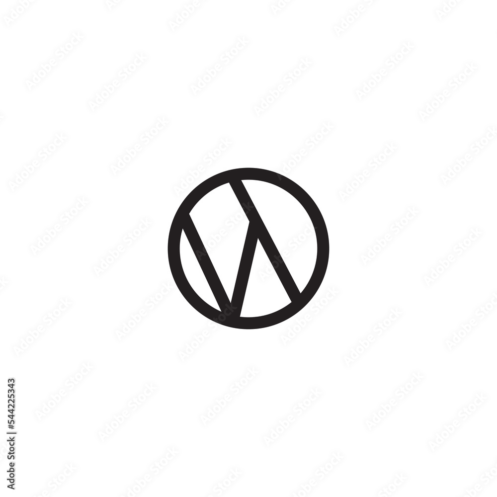 initials HD logo lines circle design vector template initials HD logo lines circle design vector template