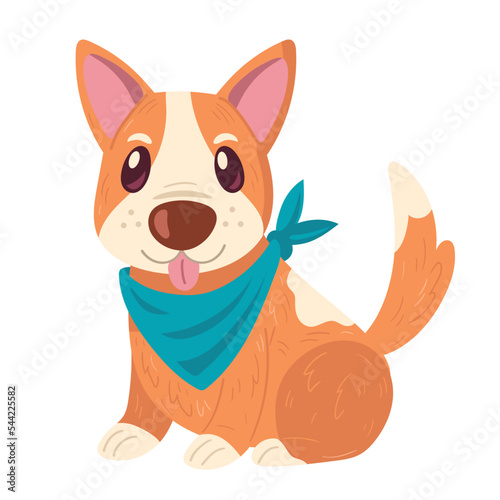 cute dog with kerchief