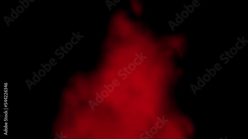 黒背景に赤い煙のグラフィック背景素材