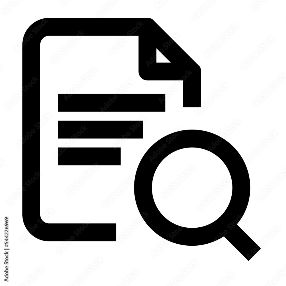 Icon Search File With Style Outline Icon Search File With Style Outline