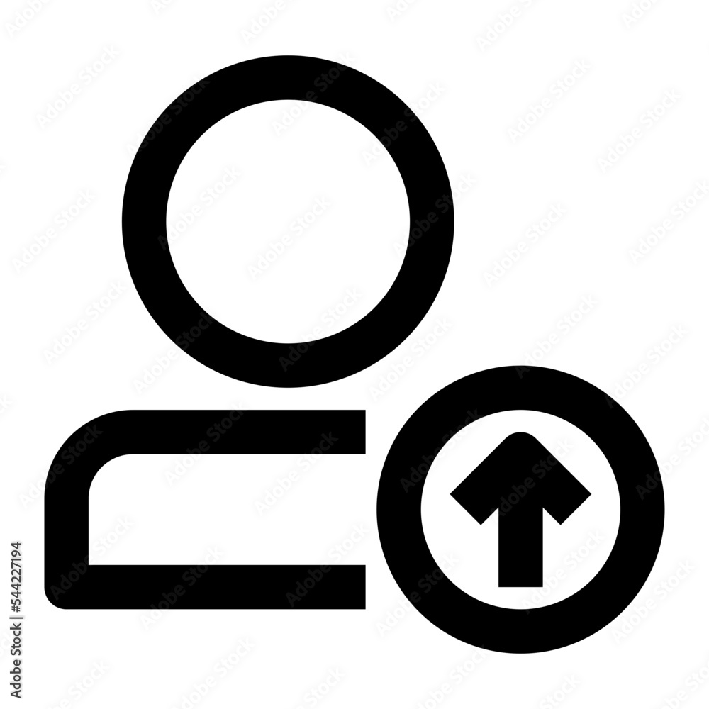 Icon User Upload With Style Outline Icon User Upload With Style Outline