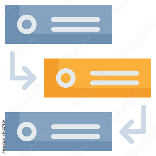 work flow planing strategy business icon flat style