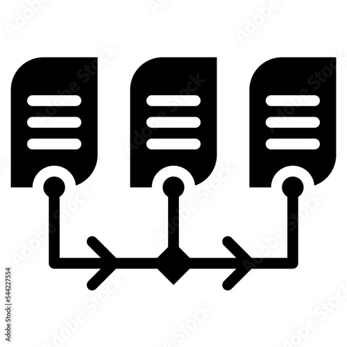 process strategy work report business icon solid glyph
