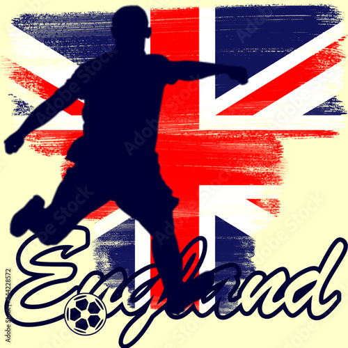 Vector illustration of football player with national flag of Qatar 2022 world cup participants