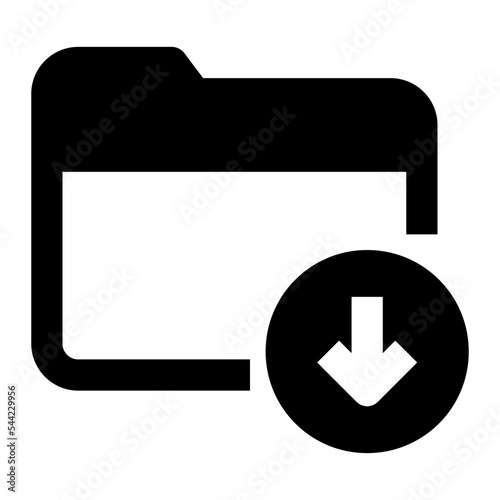 Icon Download With Style Glyph