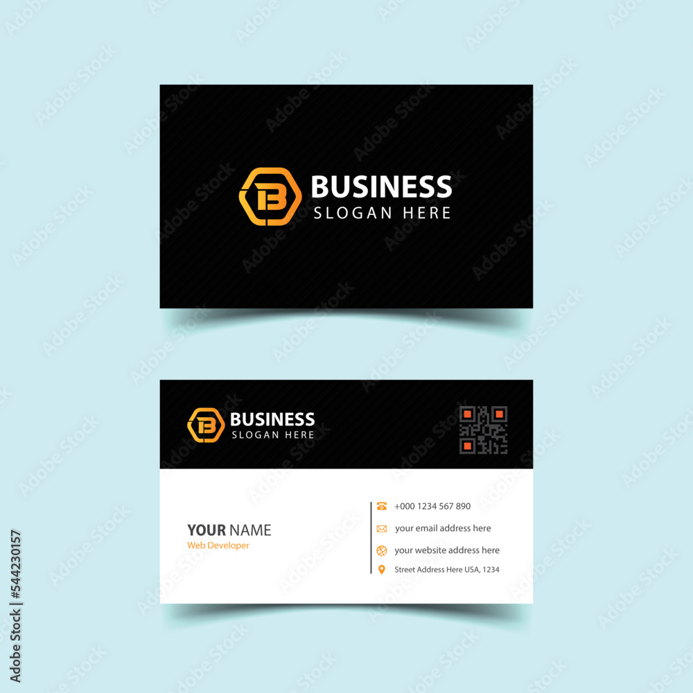 Corporate professional business card design template Corporate professional business card design template