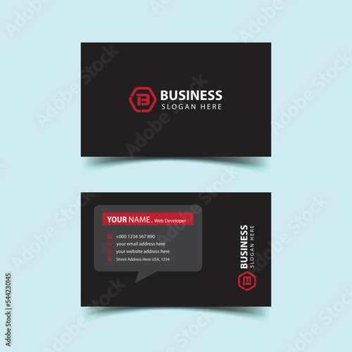 Corporate professional business card design template