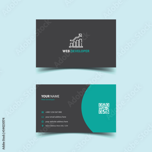 Corporate professional business card design template