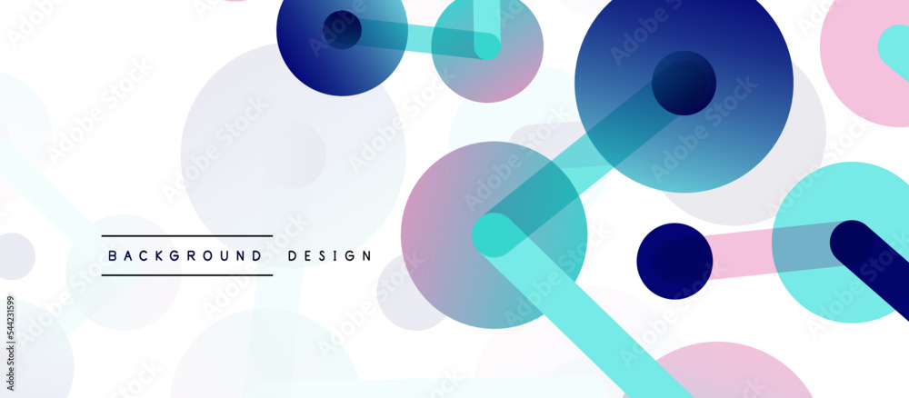 Line points connections geometric abstract background. Circles connected by lines. Trendy techno business template for wallpaper, banner, background or landing Line points connections geometric abstract background. Circles connected by lines. Trendy techno business template for wallpaper, banner, background or landing