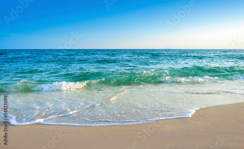 beach, sea, sand, ocean, water, wave, coast, sky, summer, blue, nature, tropical, waves, travel, vacation, landscape, shore, holiday, sun, horizon, surf, seascape, white, outdoor, island