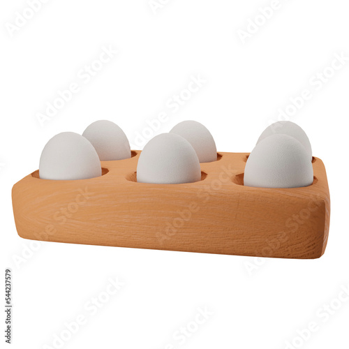 Fototapeta Naklejka Na Ścianę i Meble -  Egg Tray 3D Icon