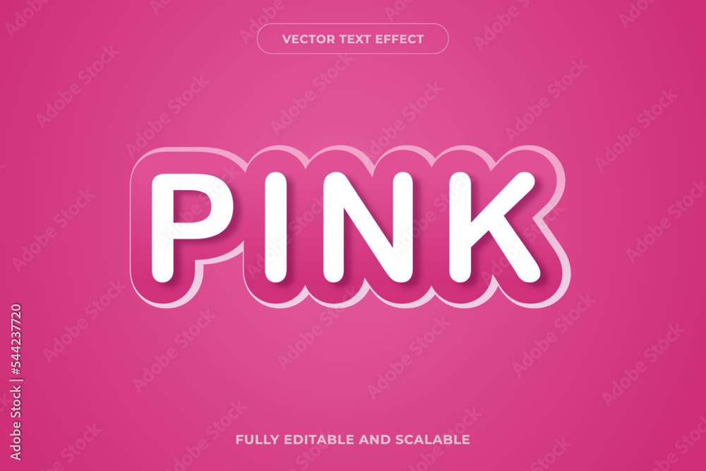 Pink effects editable text