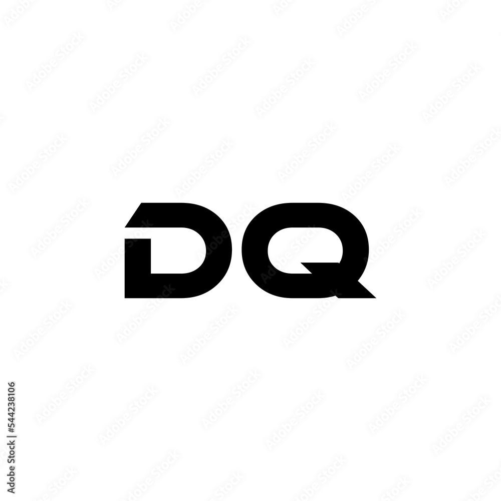 DQ letter logo design with white background in illustrator, vector logo