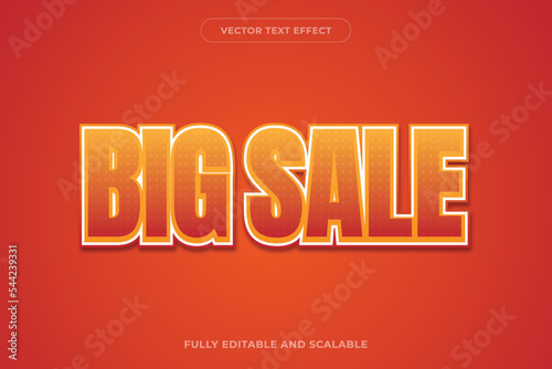 Editable text effect big sale illustrations