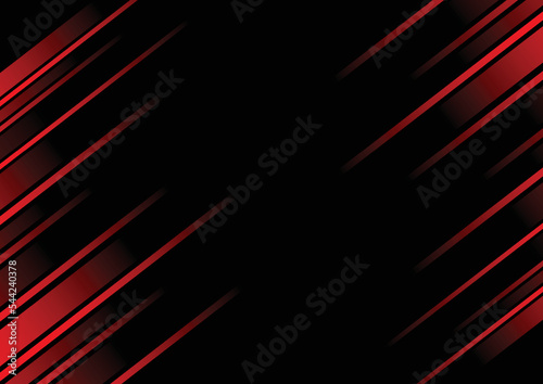 Abstract red line and black background for business card, cover, banner, flyer. Vector illustration