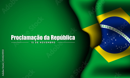 Brazil Republic Day Background Design. Vector Illustration.