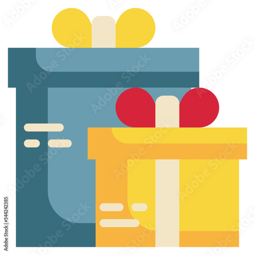 gitfbox stack give happy flat style icon