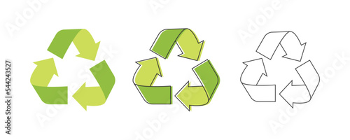 Recycle icon symbol vector illustration
