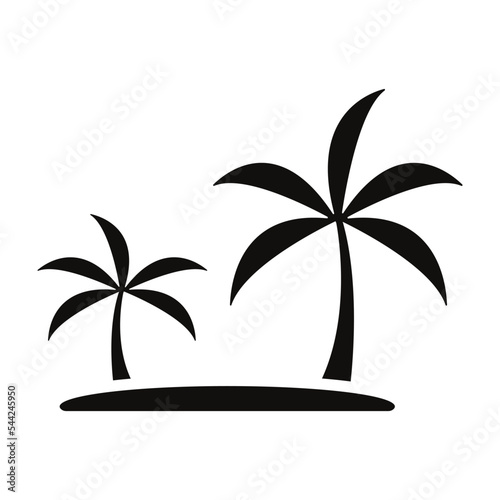 Palms icon flat. Illustration isolated vector sign symbol 