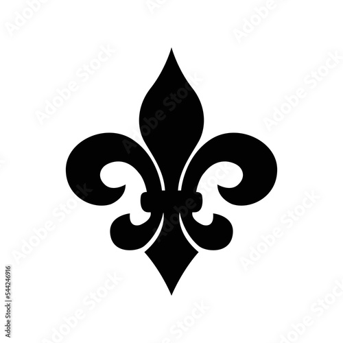 Obraz fleur de lis - heraldic icon vector design template in white background