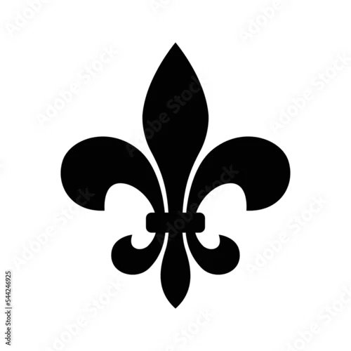 Obraz fleur de lis - heraldic icon vector design template in white background