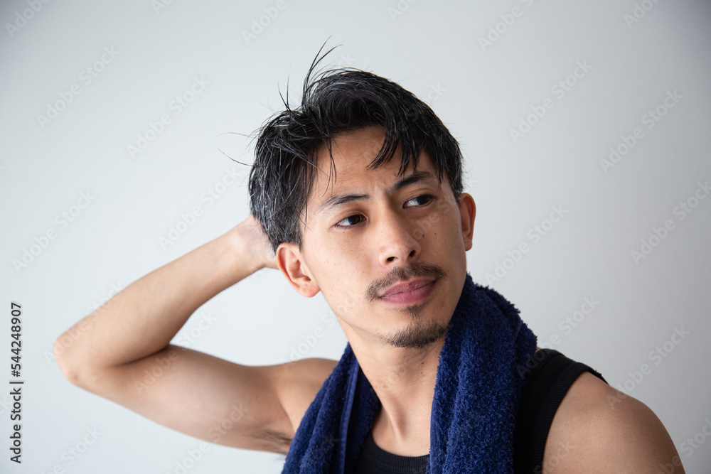 風呂上りの男性 風呂上りの男性