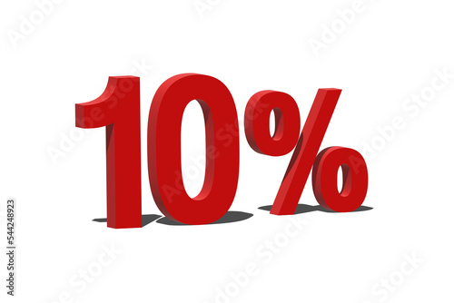 10 Percent Discount 3d Sign on White Background, Special Offer 10% Discount Tag, Sale Up to 10 Percent Off, Sale Symbol, Special Offer Label.