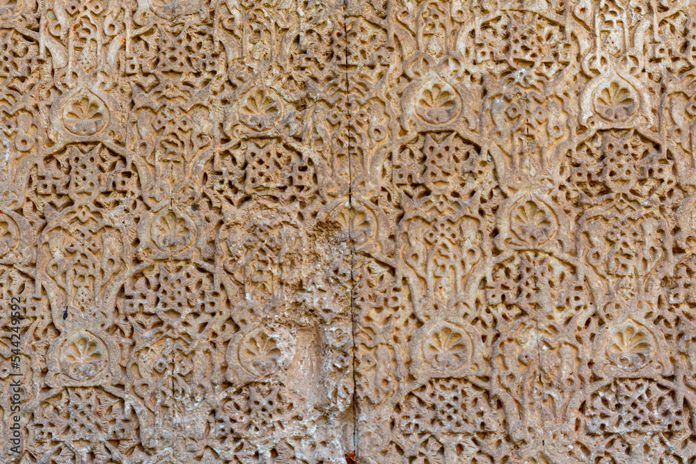 Close-up of Islamic ornaments on a wall