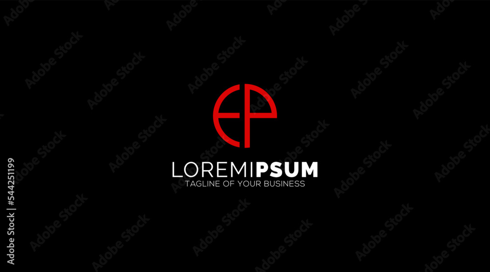 EP, PE, E, P Letters Logo design Abstract Monogram vector