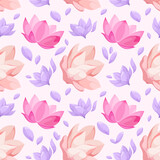 Seamless pattern with delicate colors. Vector.
