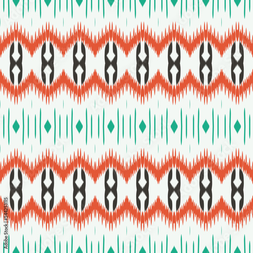 Motif ikat background batik textile seamless pattern digital vector design for Print saree Kurti Borneo Fabric border brush symbols swatches party wear