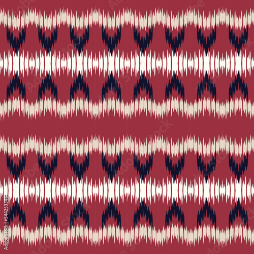 Motif ikat chevron batik textile seamless pattern digital vector design for Print saree Kurti Borneo Fabric border brush symbols swatches cotton