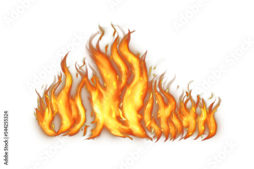 Realistic burning fire flames, Burning hot sparks realistic fire flame, Fire flames effect with black smoke