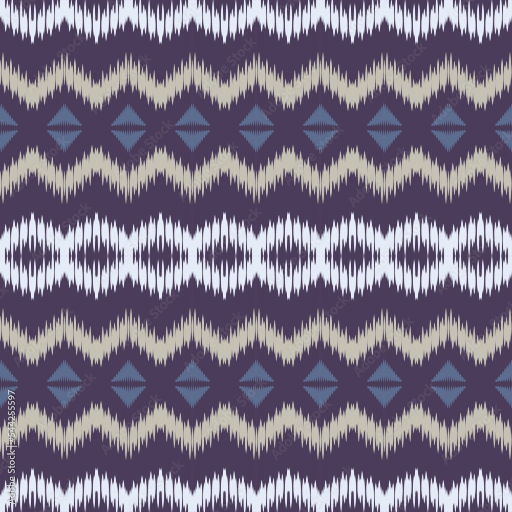 Motif ikat vector batik textile seamless pattern digital vector design for Print saree Kurti Borneo Fabric border brush symbols swatches designer