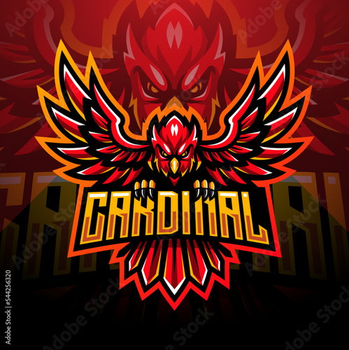 Cardinal esport mascot logo design