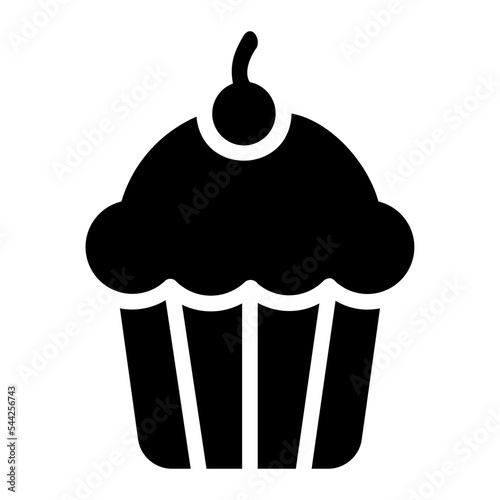 cupcake glyph icon