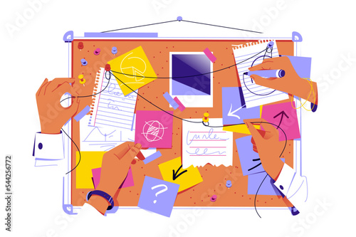 Team brainstorm and teamwork