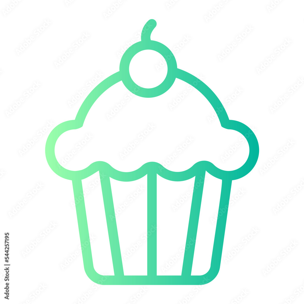 cupcake gradient icon cupcake gradient icon