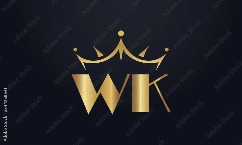 King crown logo design vector and extra bold queen symbol Stock Vector ...