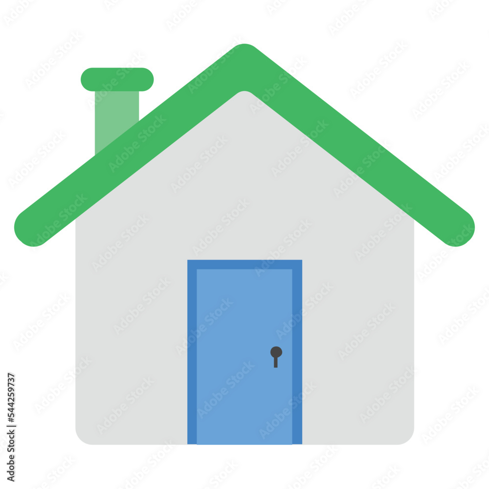 House Building Flat Illustration House Building Flat Illustration