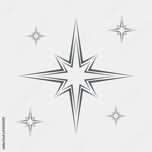 Star north quality vector illustration cut