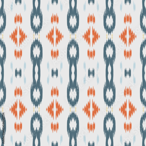 Ethnic ikat flower batik textile seamless pattern digital vector design for Print saree Kurti Borneo Fabric border brush symbols swatches party wear