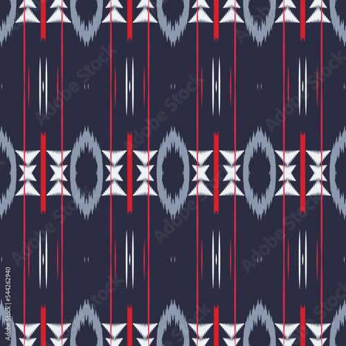 Ethnic ikat frame batik textile seamless pattern digital vector design for Print saree Kurti Borneo Fabric border brush symbols swatches cotton