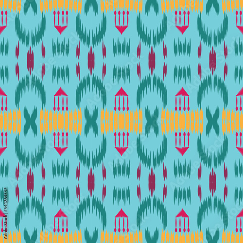 Ethnic ikat prints batik textile seamless pattern digital vector design for Print saree Kurti Borneo Fabric border brush symbols swatches cotton