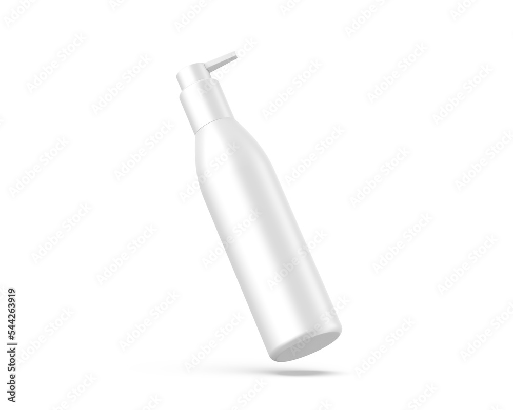 Blank Plastic Cosmetic Round Shape Lotion Bottle For Branding, 3d Render Illustration. Blank Plastic Cosmetic Round Shape Lotion Bottle For Branding, 3d Render Illustration.